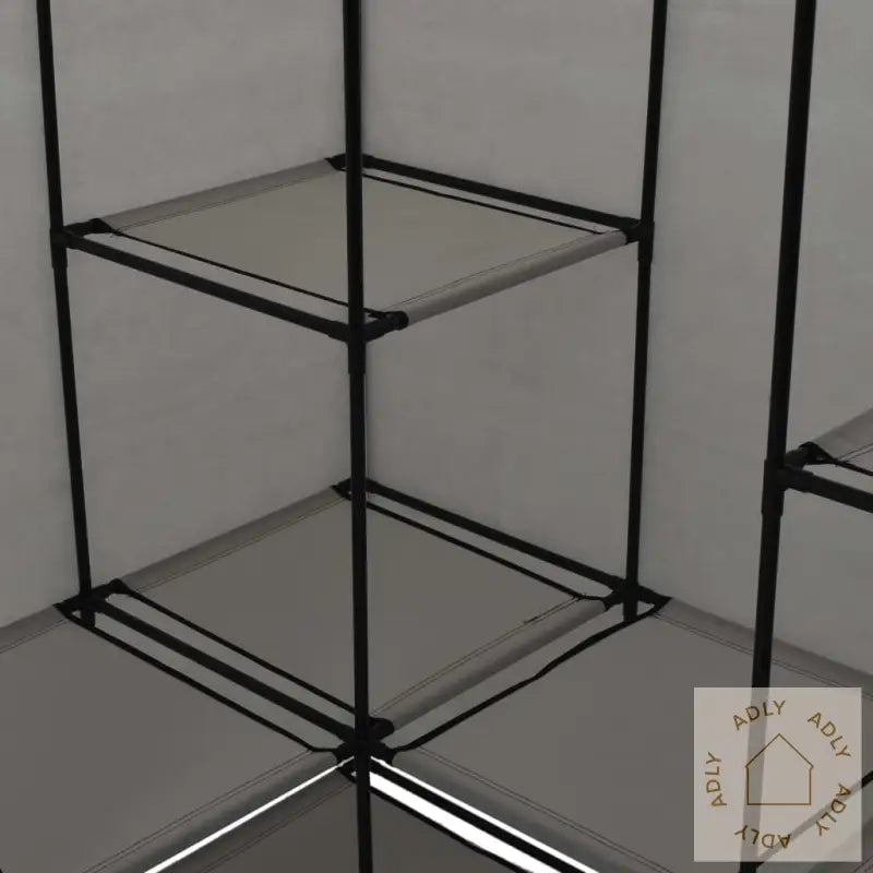 Hjørnegarderobe Grå 130X87X169 Cm