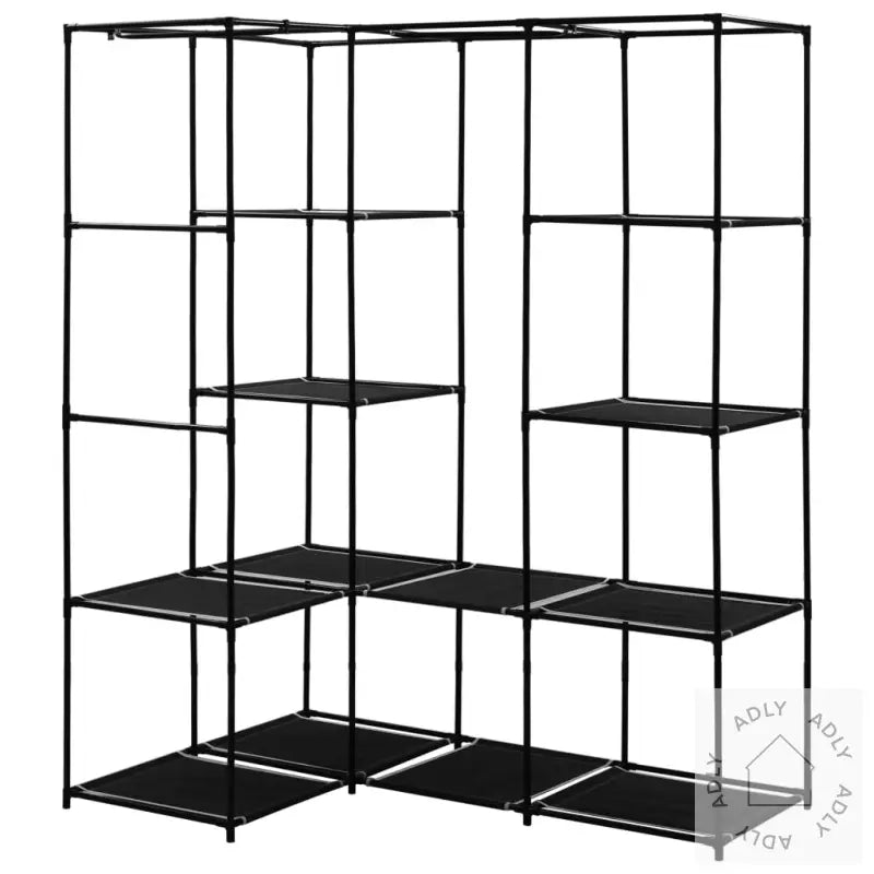 Hjørnegarderobe Svart 130X87X169 Cm
