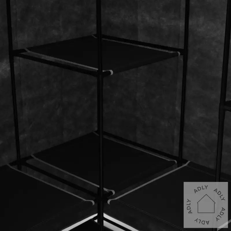 Hjørnegarderobe Svart 130X87X169 Cm