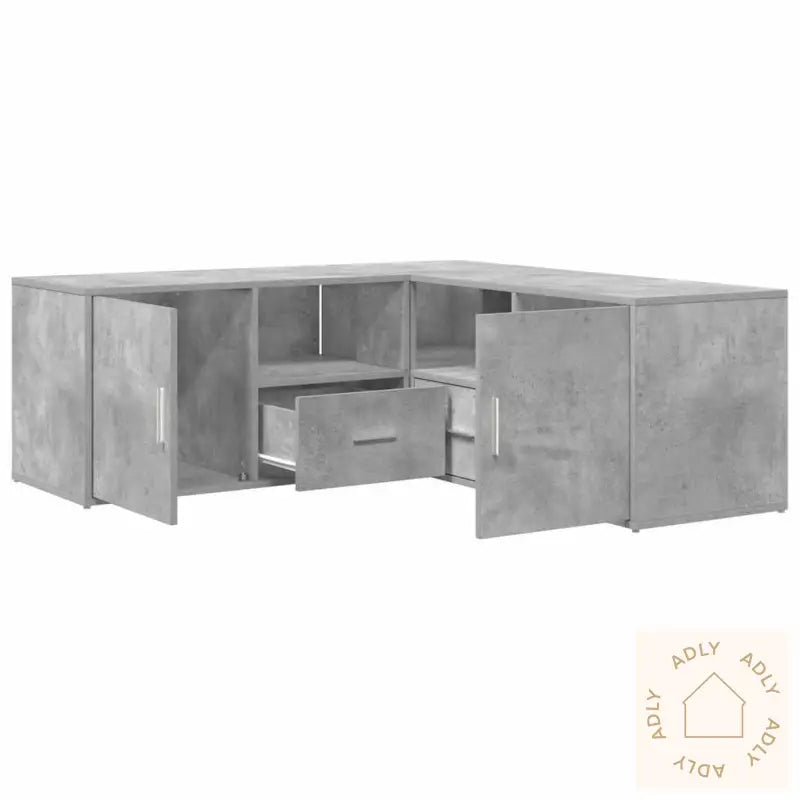 Hjørneskap Betonggrå 200X40X45 Cm Konstruert Tre