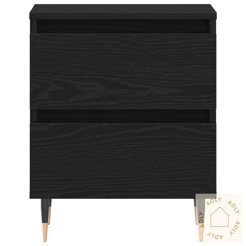 Nattbord Svart Eik 40X35X50 Cm Konstruert Tre