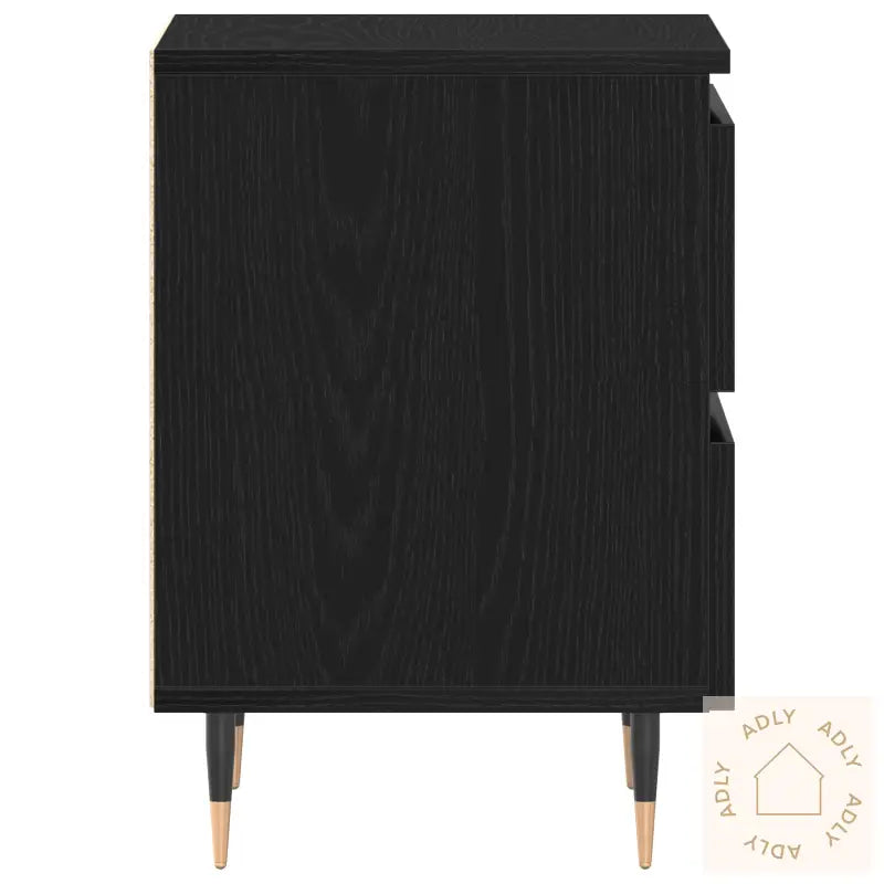 Nattbord Svart Eik 40X35X50 Cm Konstruert Tre