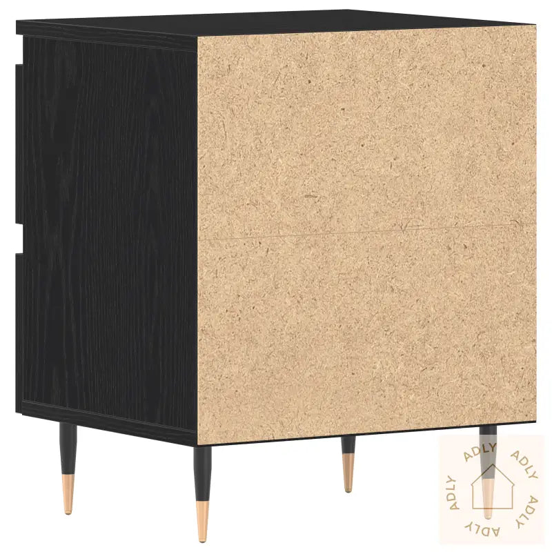 Nattbord Svart Eik 40X35X50 Cm Konstruert Tre