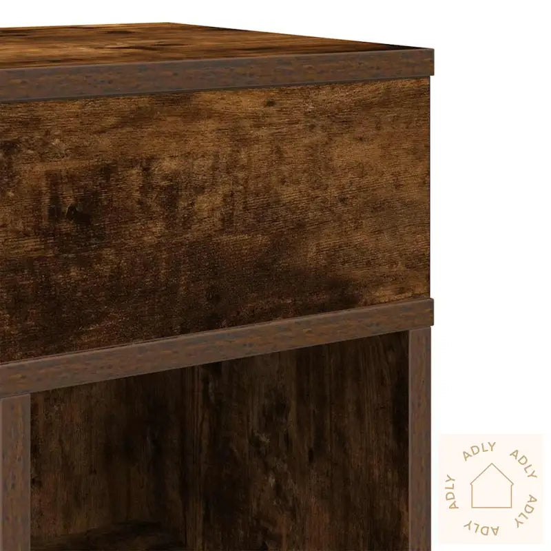 Nattbord Med Skuff Røkt Eik 25X31X66 Cm