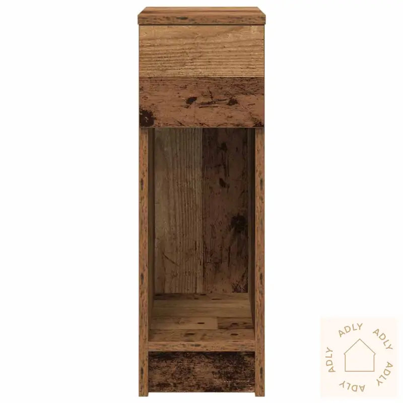 Nattbord Med Skuff Gammelt Tre 20X36X60 Cm