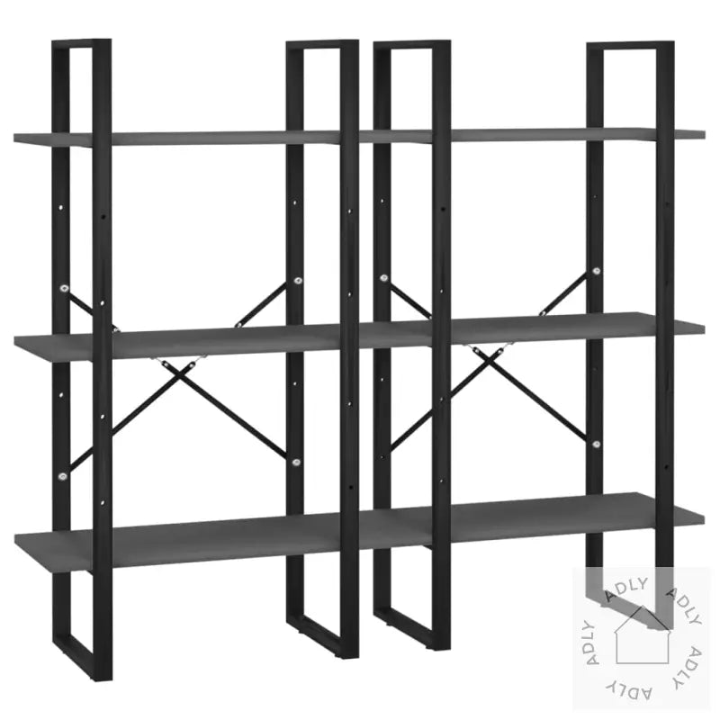 Oppbevaringshylle Grå 60X30X210 Cm Konstruert Tre