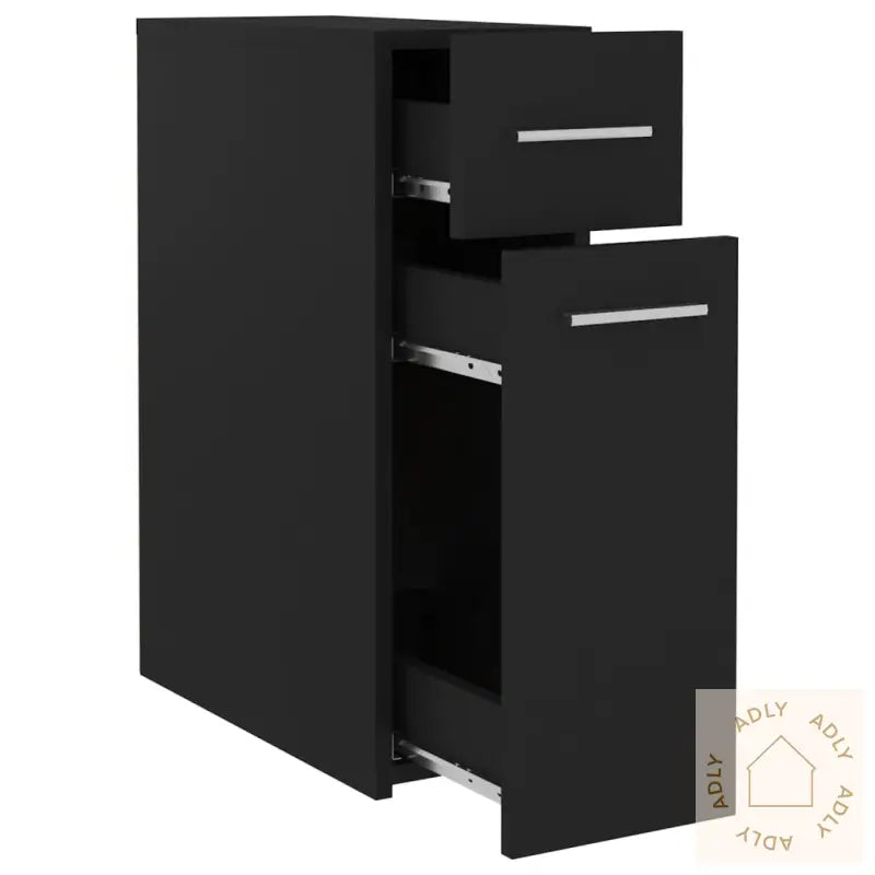 Apotekskap Svart 20X45,5X60 Cm Konstruert Tre