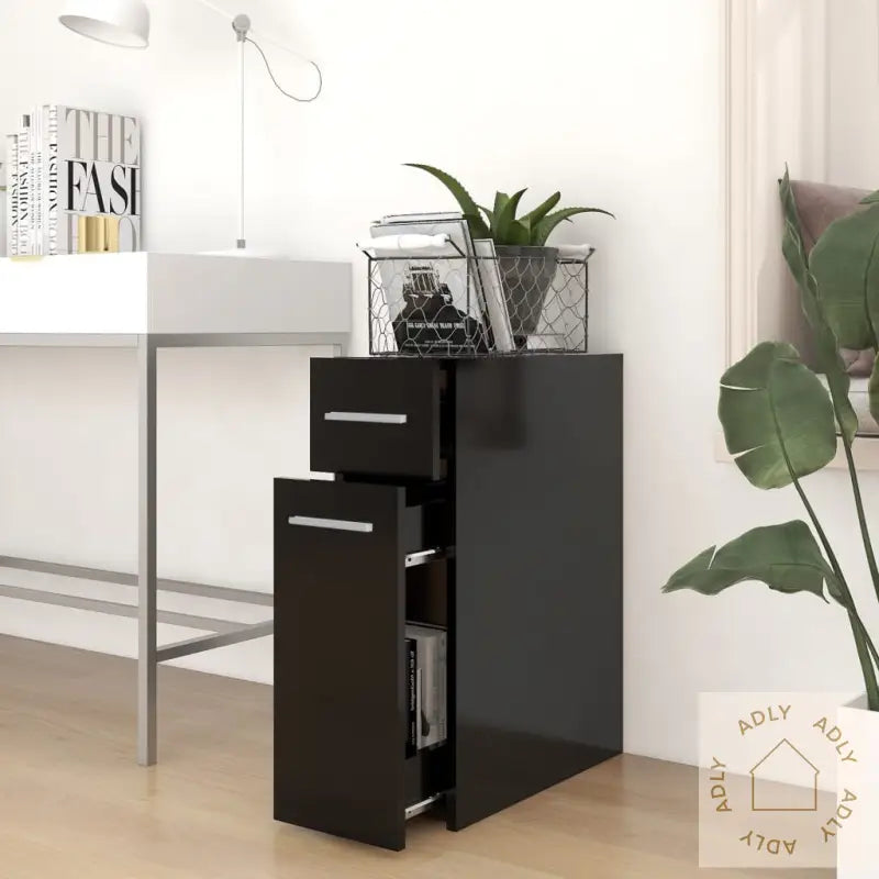 Apotekskap Svart 20X45,5X60 Cm Konstruert Tre