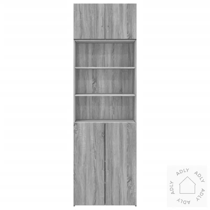 Oppbevaringsskap Grå Sonoma 70X42,5X225 Cm Konstruert Tre