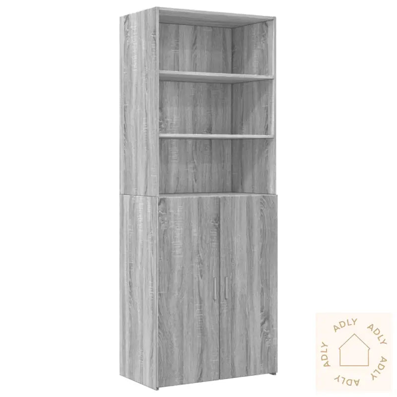 Oppbevaringsskap Grå Sonoma 70X42,5X225 Cm Konstruert Tre