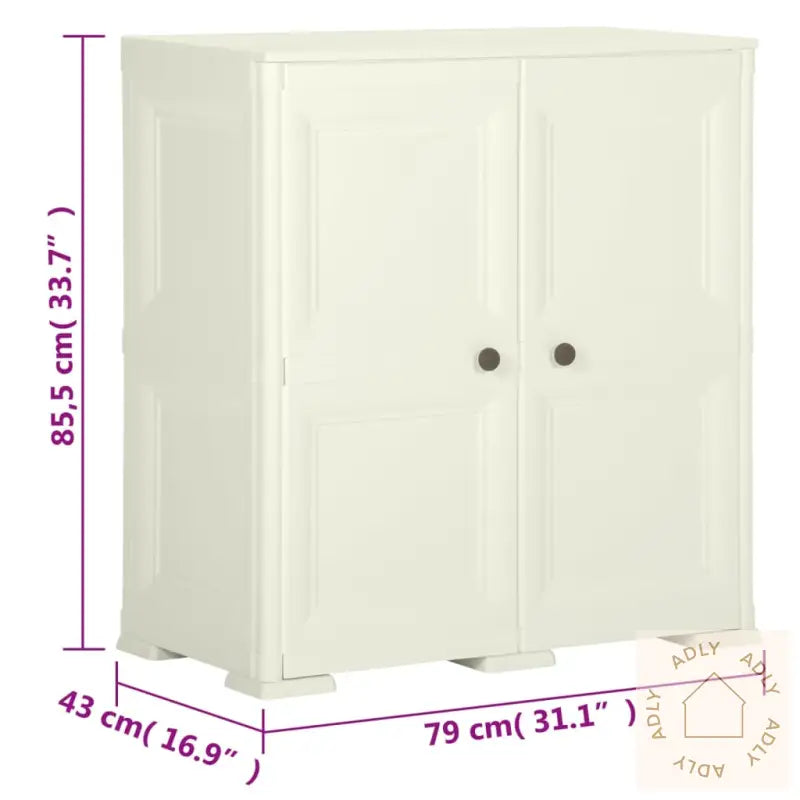 Plastskap 79X43X85,5 Cm Tredesign Vaniljeis