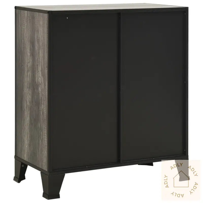 Oppbevaringsskap 2 Stk Grå 72X36X82 Cm Metall Og Mdf