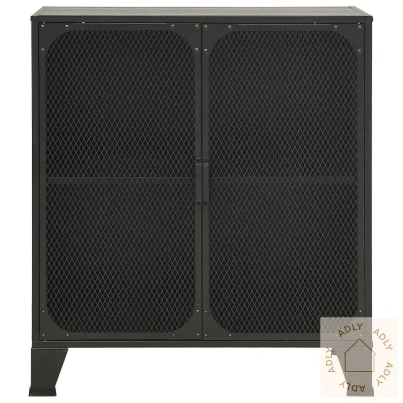Oppbevaringsskap 2 Stk Grå 72X36X82 Cm Metall Og Mdf