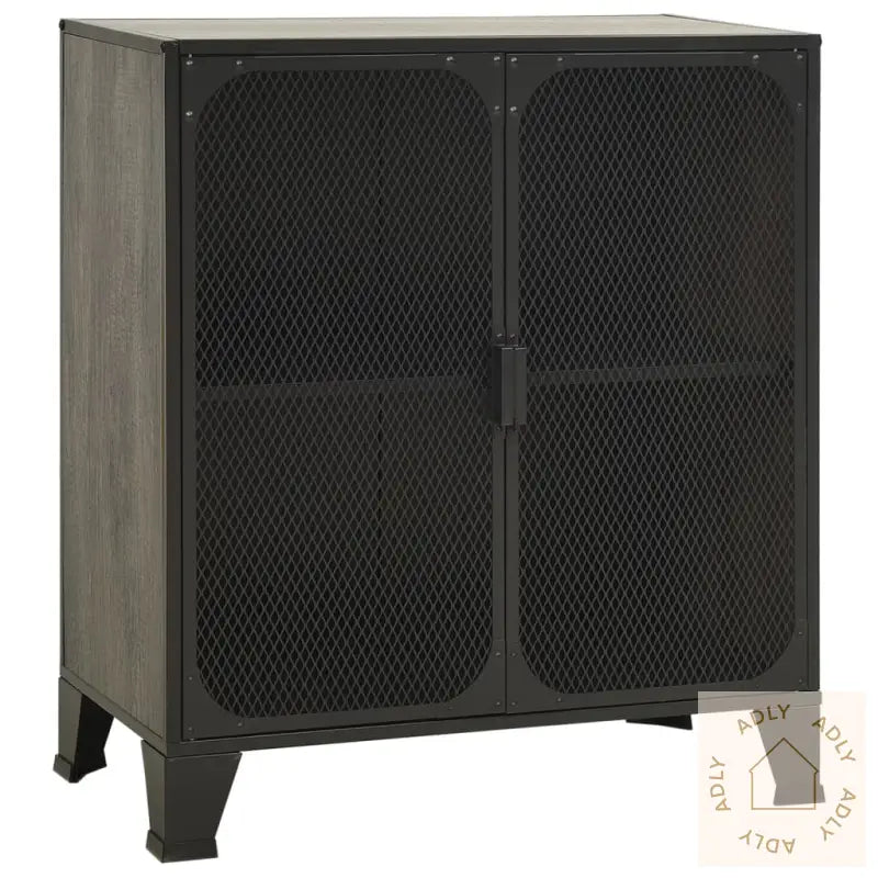 Oppbevaringsskap 2 Stk Grå 72X36X82 Cm Metall Og Mdf