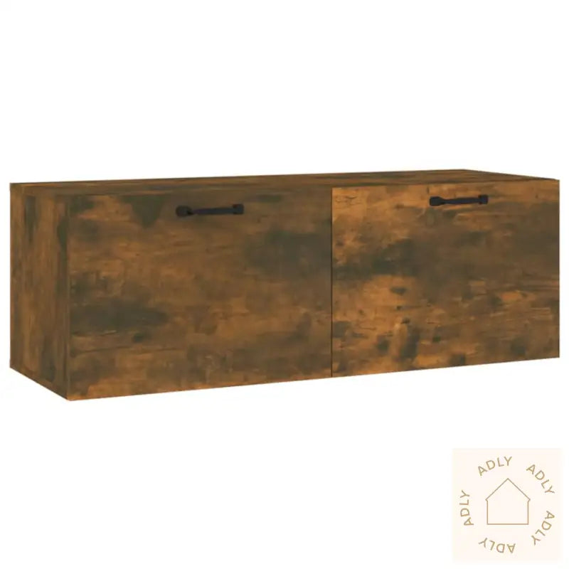 Veggskap Røkt Eik 100X36,5X35 Cm Konstruert Tre