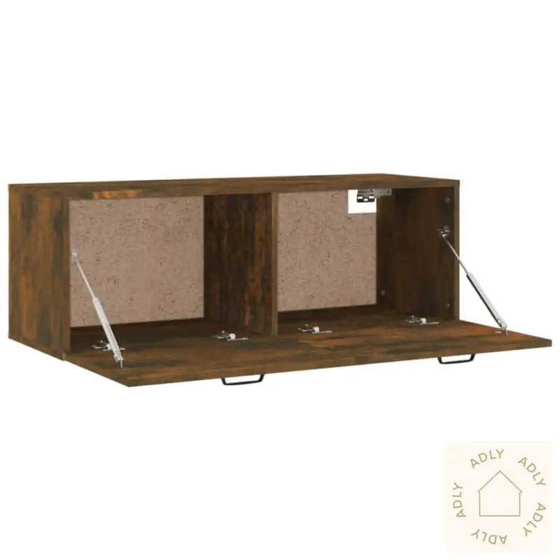 Veggskap Røkt Eik 100X36,5X35 Cm Konstruert Tre