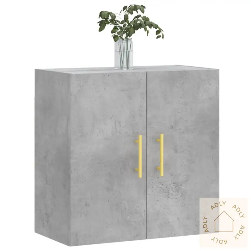 Veggskap Betonggrå 60X31X60 Cm Konstruert Tre