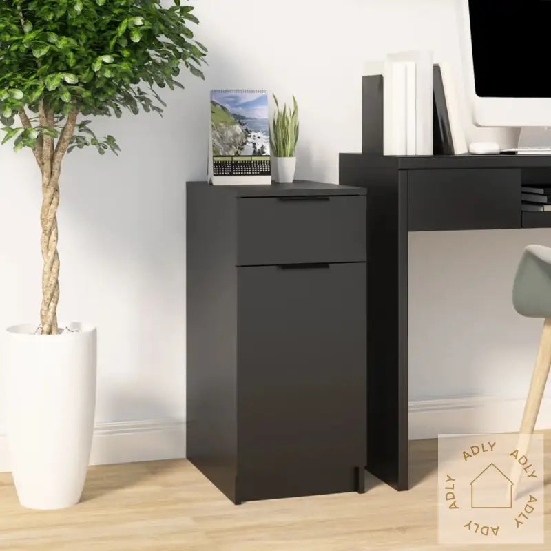 Skrivebord Svart 33,5X50X75 Cm Konstruert Tre
