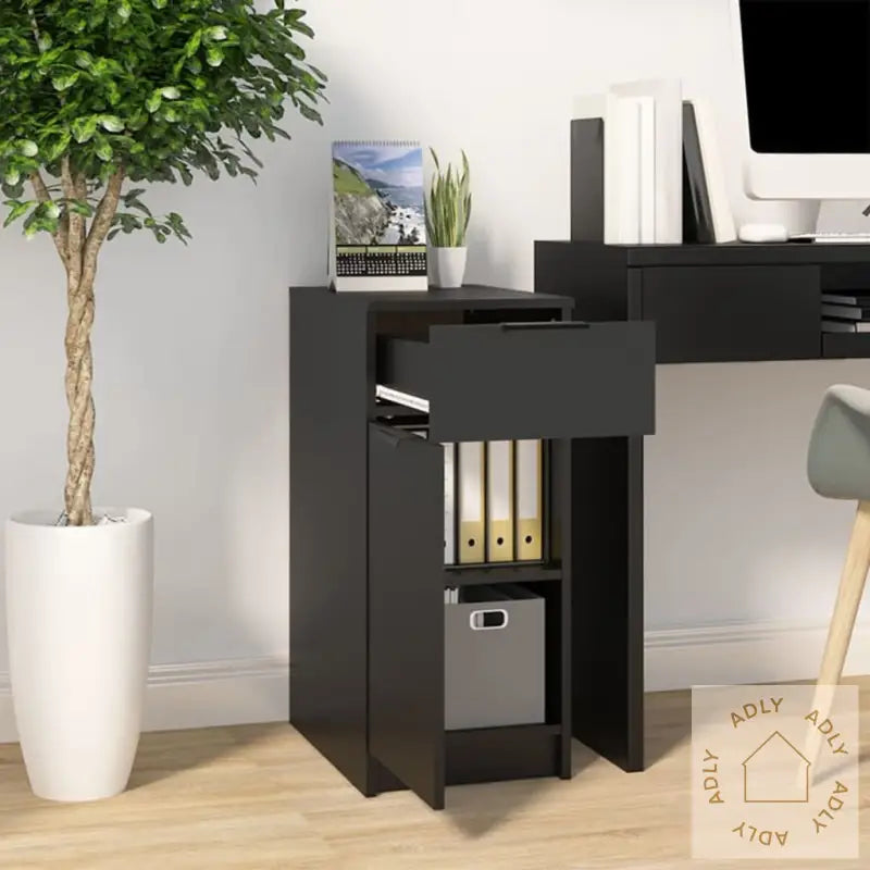 Skrivebord Svart 33,5X50X75 Cm Konstruert Tre