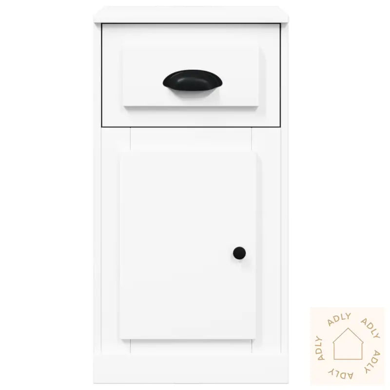 Sideskap Med Skuff Hvit 40X50X75 Cm Konstruert Tre