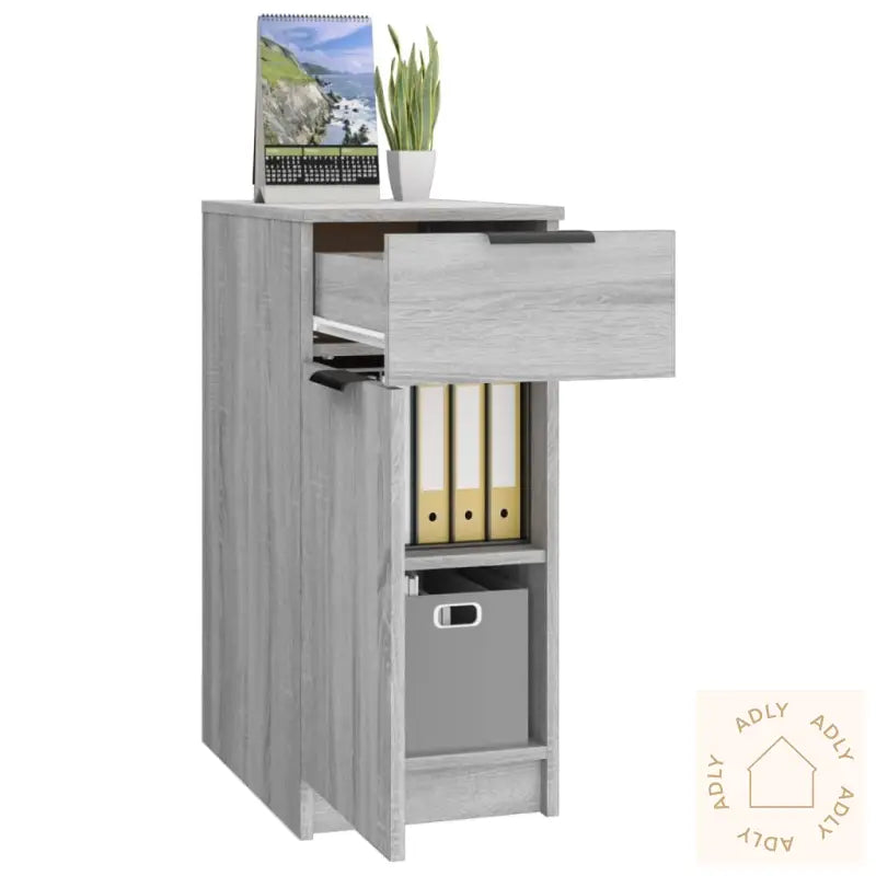 Skrivebordskap Grå Sonoma 33,5X50X75 Cm Konstruert Tre