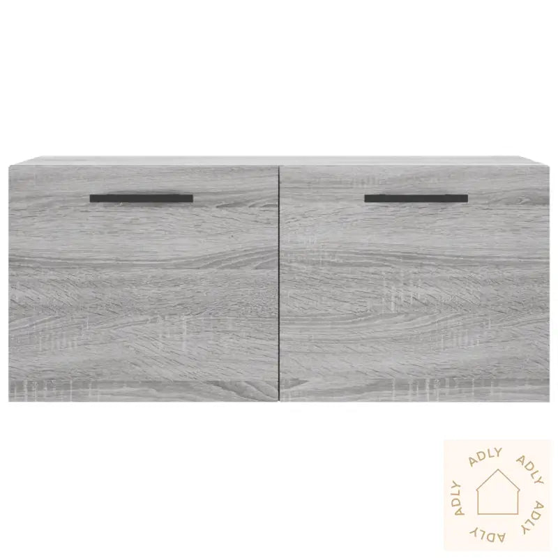 Veggskap Grå Sonoma 80X36,5X35 Cm Konstruert Tre