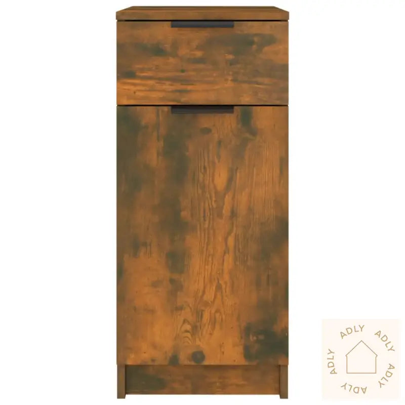 Skrivebordskap Røkt Eik 33,5X50X75 Cm Konstruert Tre