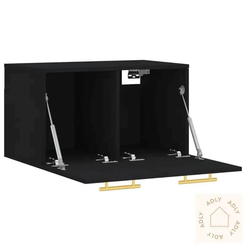 Veggskap Svart 60X36,5X35 Cm Konstruert Tre