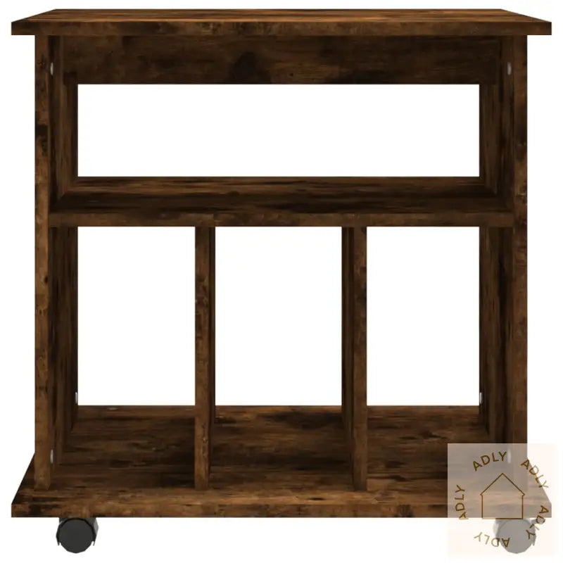 Rulleskap Røkt Eik 60X45X60 Cm Konstruert Tre