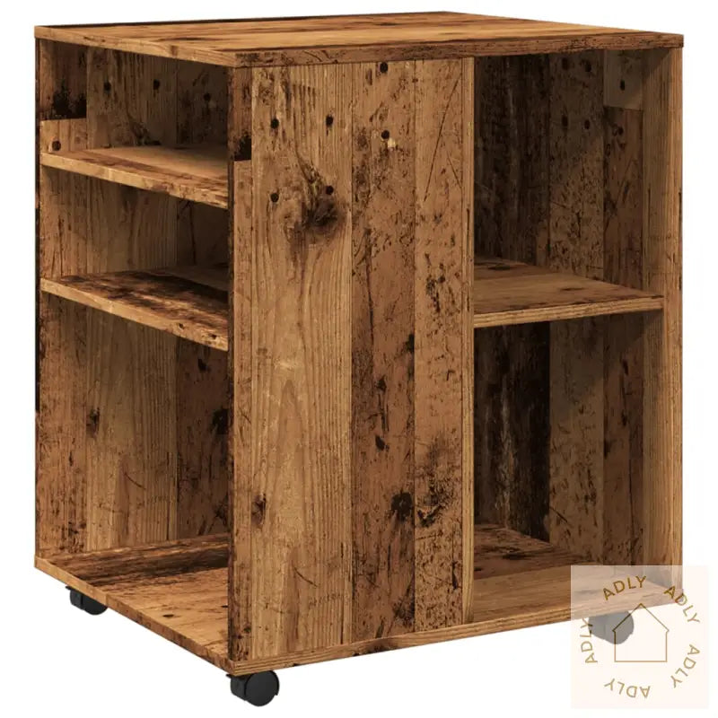 Rulleskap Gammelt Tre 60X53X72 Cm Konstruert Tre