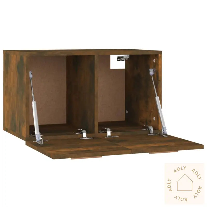 Veggskap Røkt Eik 60X36,5X35 Cm Konstruert Tre
