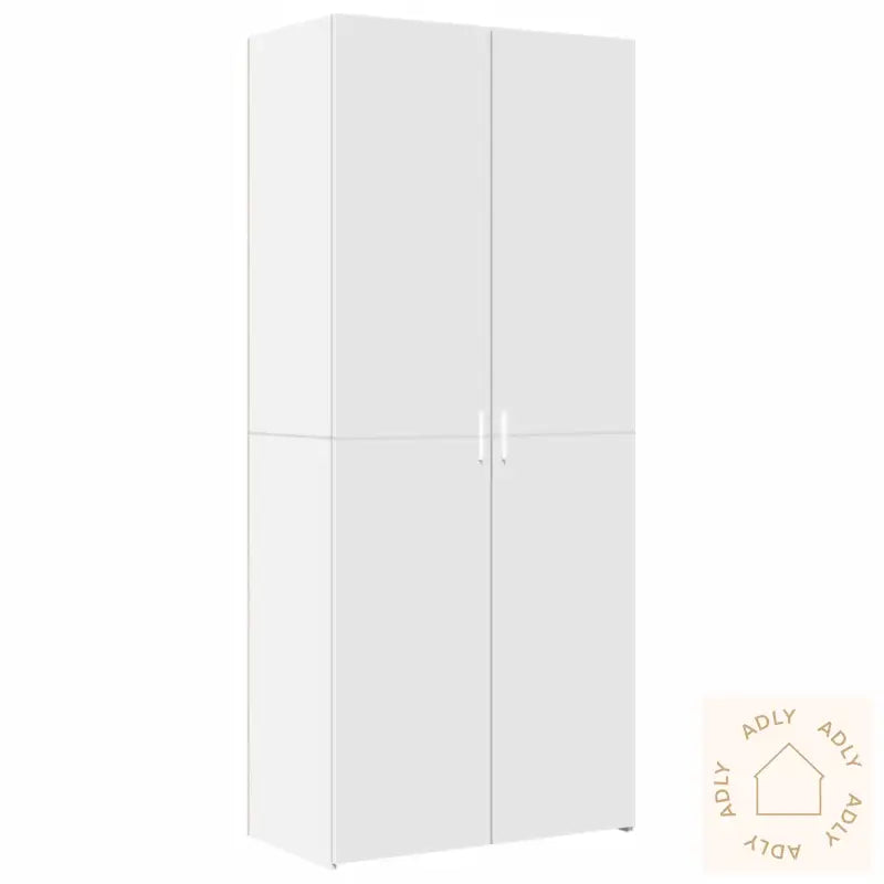 Oppbevaringsskap Hvit 80X42,5X225 Cm Konstruert Tre