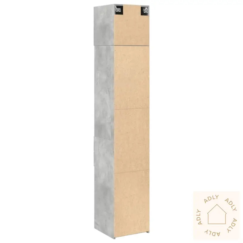 Smalt Oppbevaringsskap Betonggrå 40X42,5X225 Cm Konstruert Tre