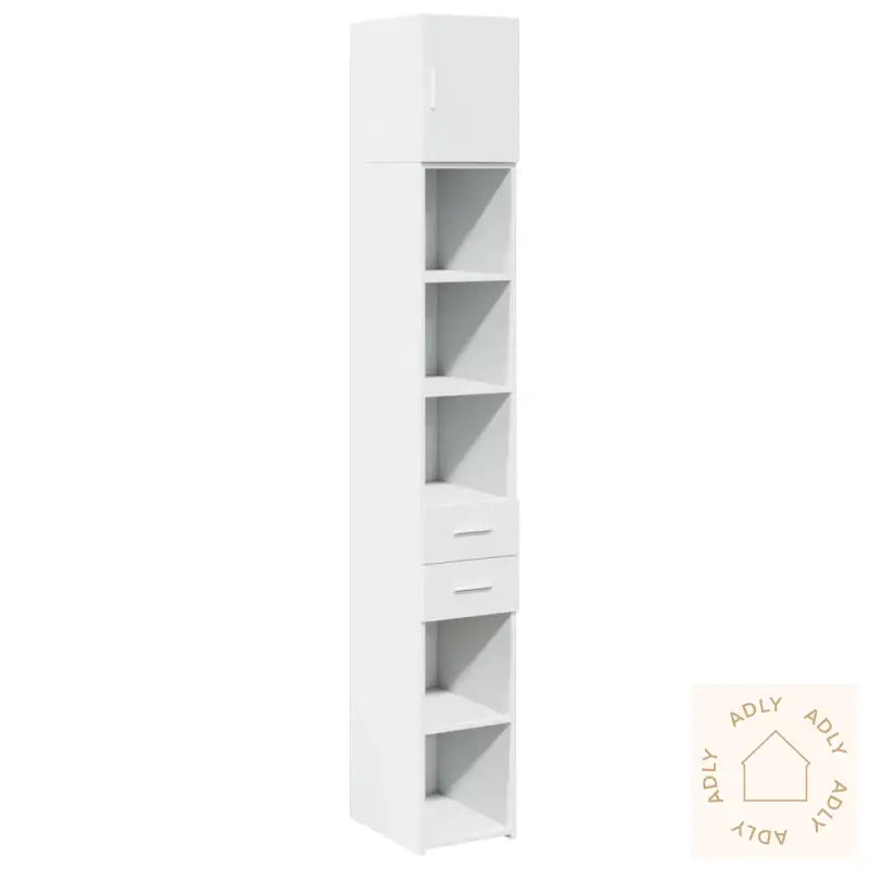 Smalt Oppbevaringsskap Hvit 30X42,5X225 Cm Konstruert Tre