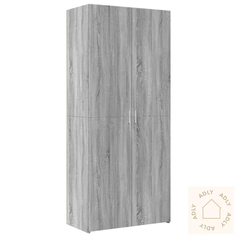 Oppbevaringsskap Grå Sonoma 80X42,5X225 Cm Konstruert Tre