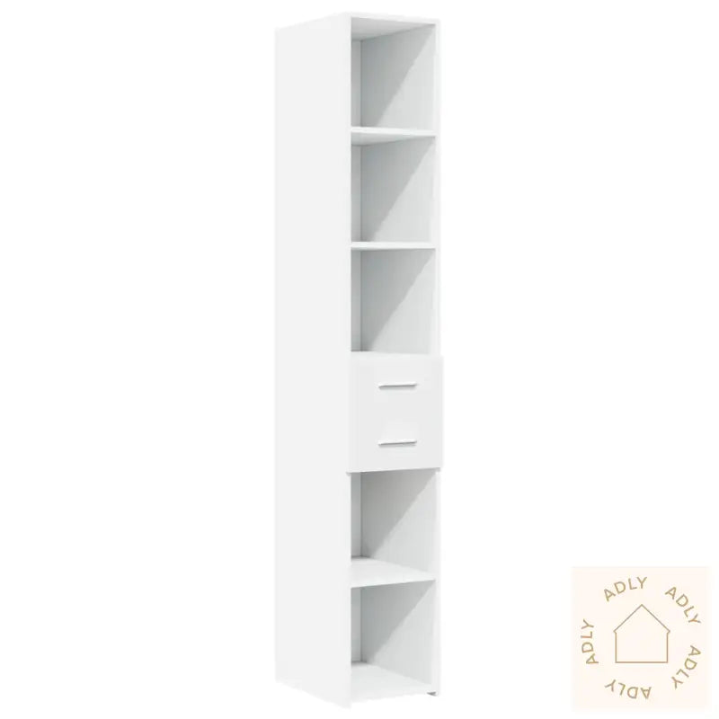 Smalt Oppbevaringsskap Hvit 30X42,5X225 Cm Konstruert Tre