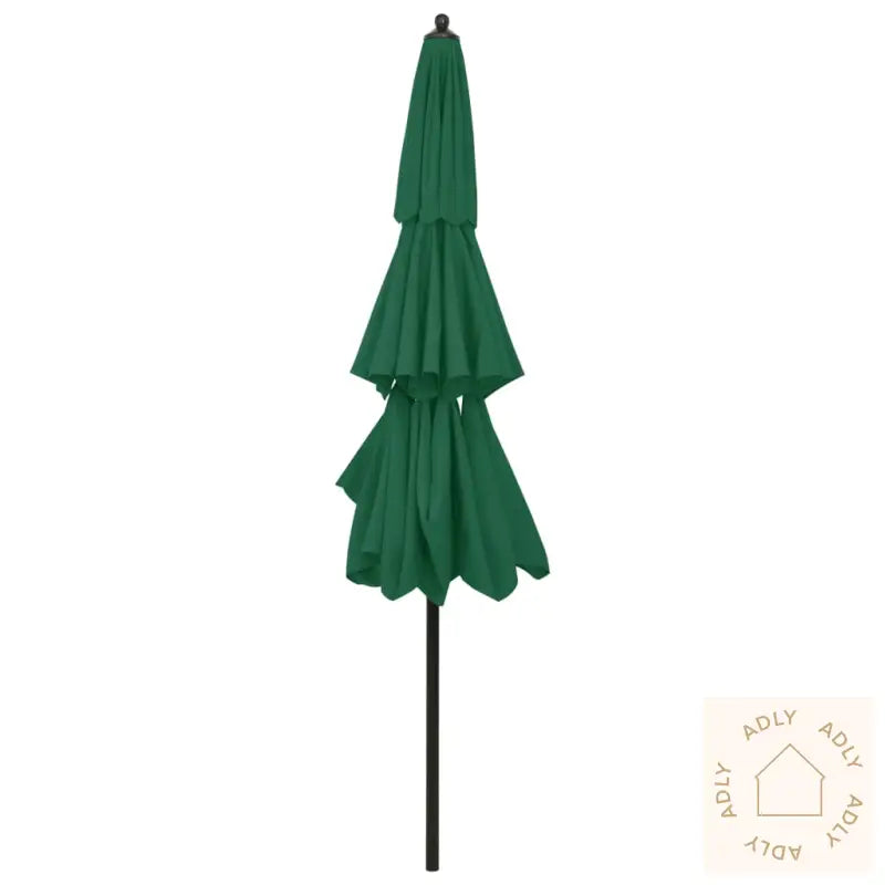 Hageparasoll Med Aluminiumsstang 3 Nivåer Grønn 3 M