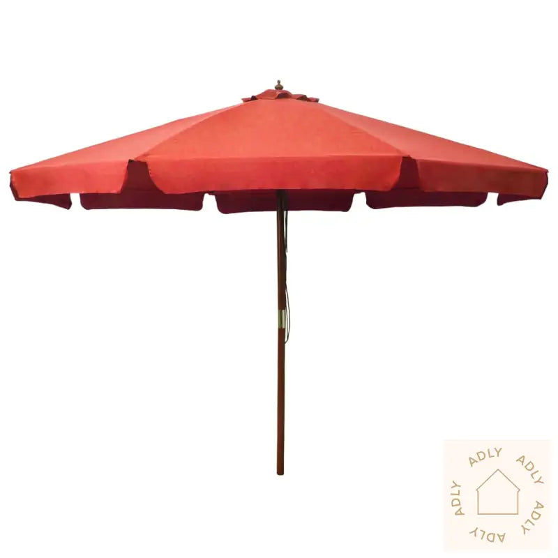Parasoll Med Trestang 330 Cm Terrakotta