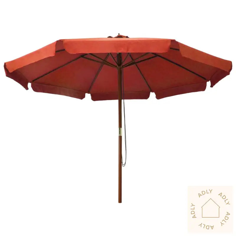 Parasoll Med Trestang 330 Cm Terrakotta