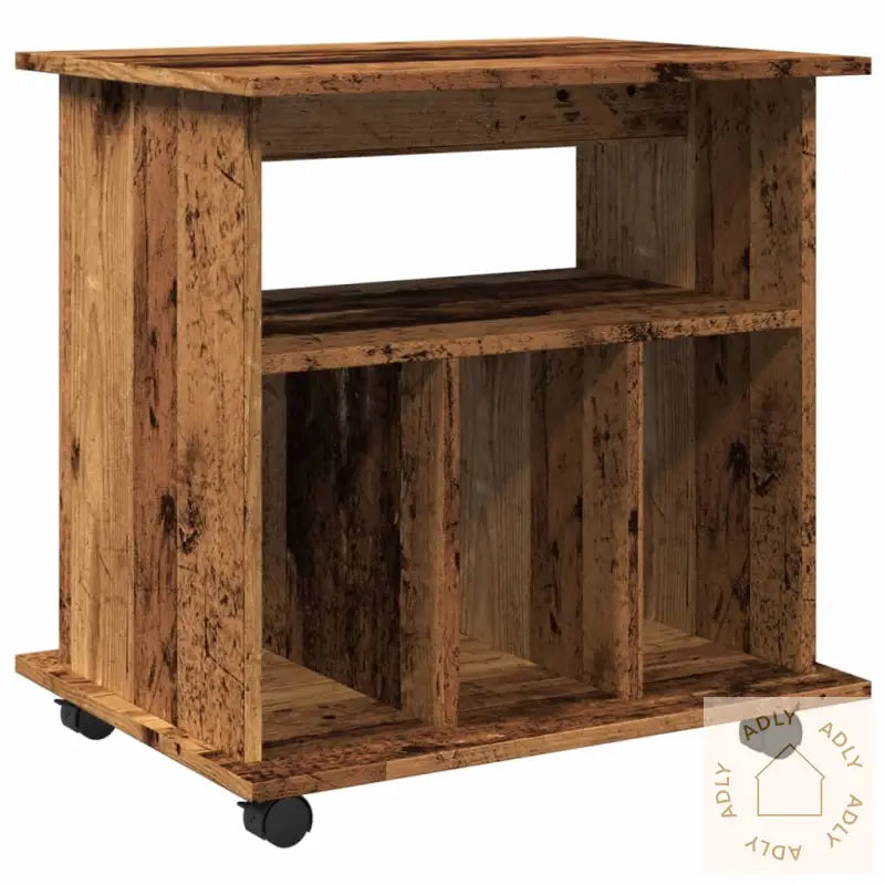 Rulleskap Gammelt Tre 60X45X60 Cm Konstruert Tre
