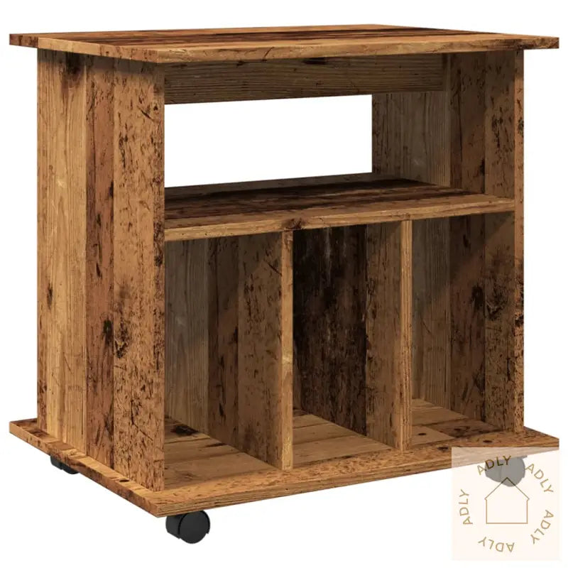 Rulleskap Gammelt Tre 60X45X60 Cm Konstruert Tre