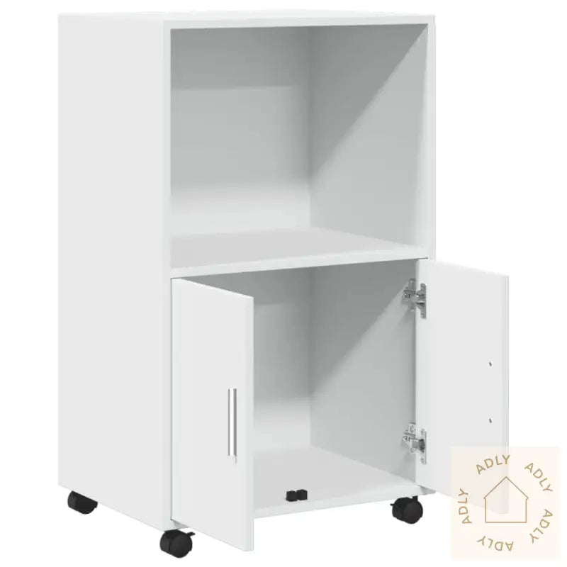 Rulleskap Hvit 55X40X91 Cm Konstruert Tre