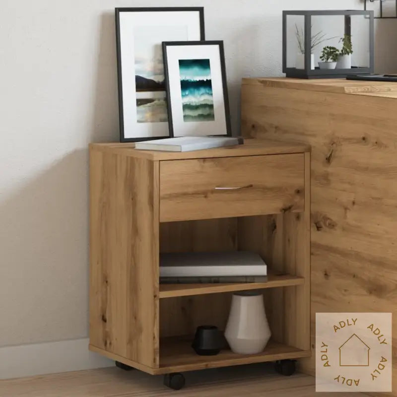 Rulleskap Artisan Eik 46X36X59 Cm Konstruert Tre