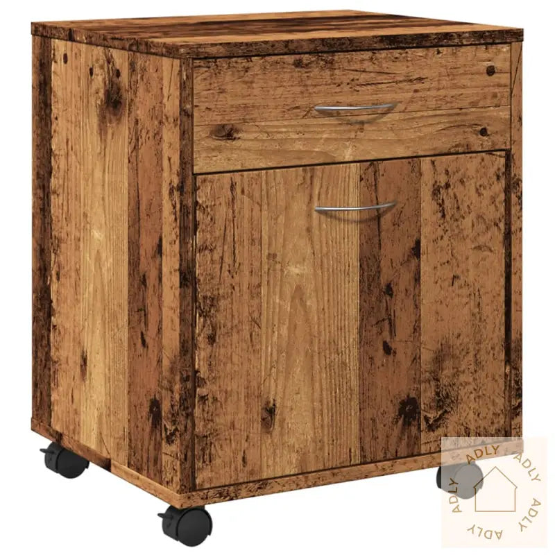 Rulleskap Gammelt Tre 45X38X54 Cm Konstruert Tre