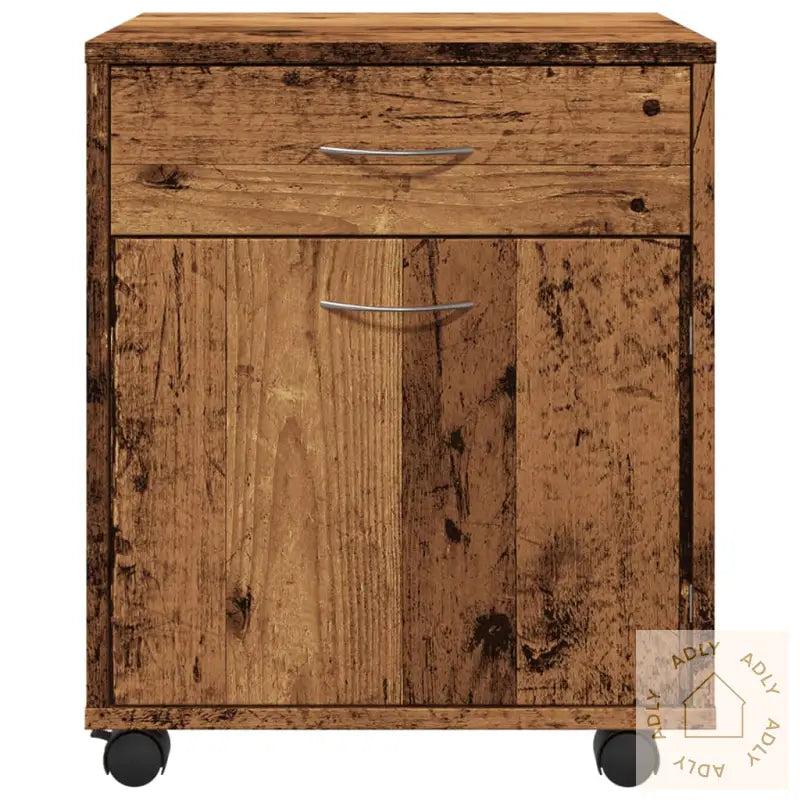 Rulleskap Gammelt Tre 45X38X54 Cm Konstruert Tre