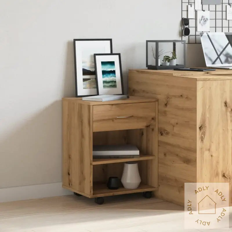 Rulleskap Artisan Eik 46X36X59 Cm Konstruert Tre