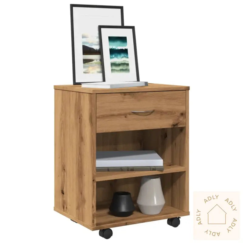 Rulleskap Artisan Eik 46X36X59 Cm Konstruert Tre