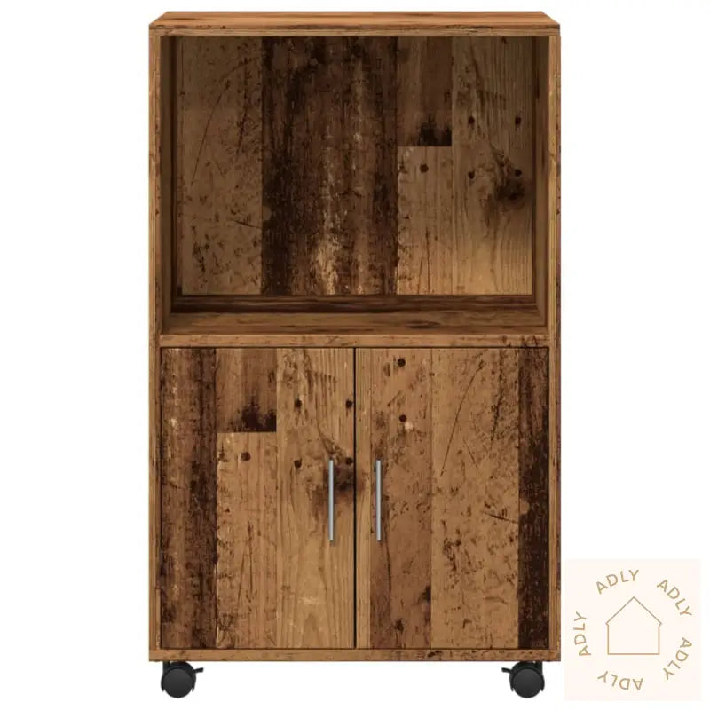 Rulleskap Gammelt Tre 55X40X91 Cm Konstruert Tre
