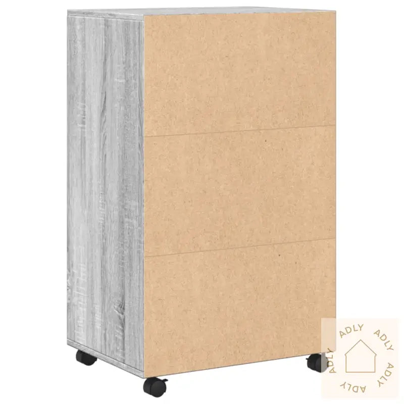 Rulleskap Grå Sonoma 55X40X91 Cm Konstruert Tre