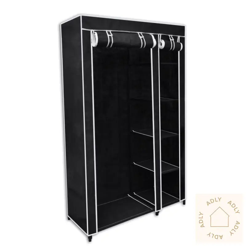 Sammenleggbar Garderobe Svart 110 X 45 X 175 Cm